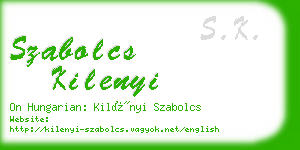 szabolcs kilenyi business card